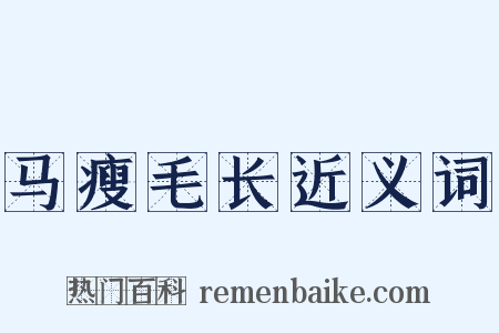 马瘦毛长近义词是什么意思的图片